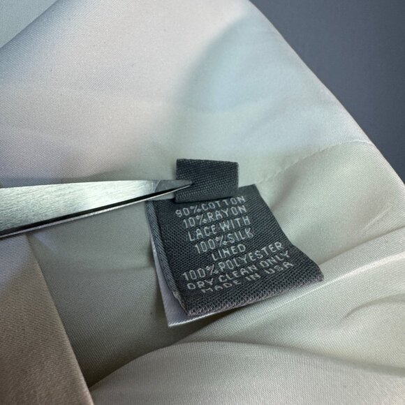 Lela Rose Size 2 Lace Overlay Cream Dress Elegant Knee-Length - Picture 6 of 14